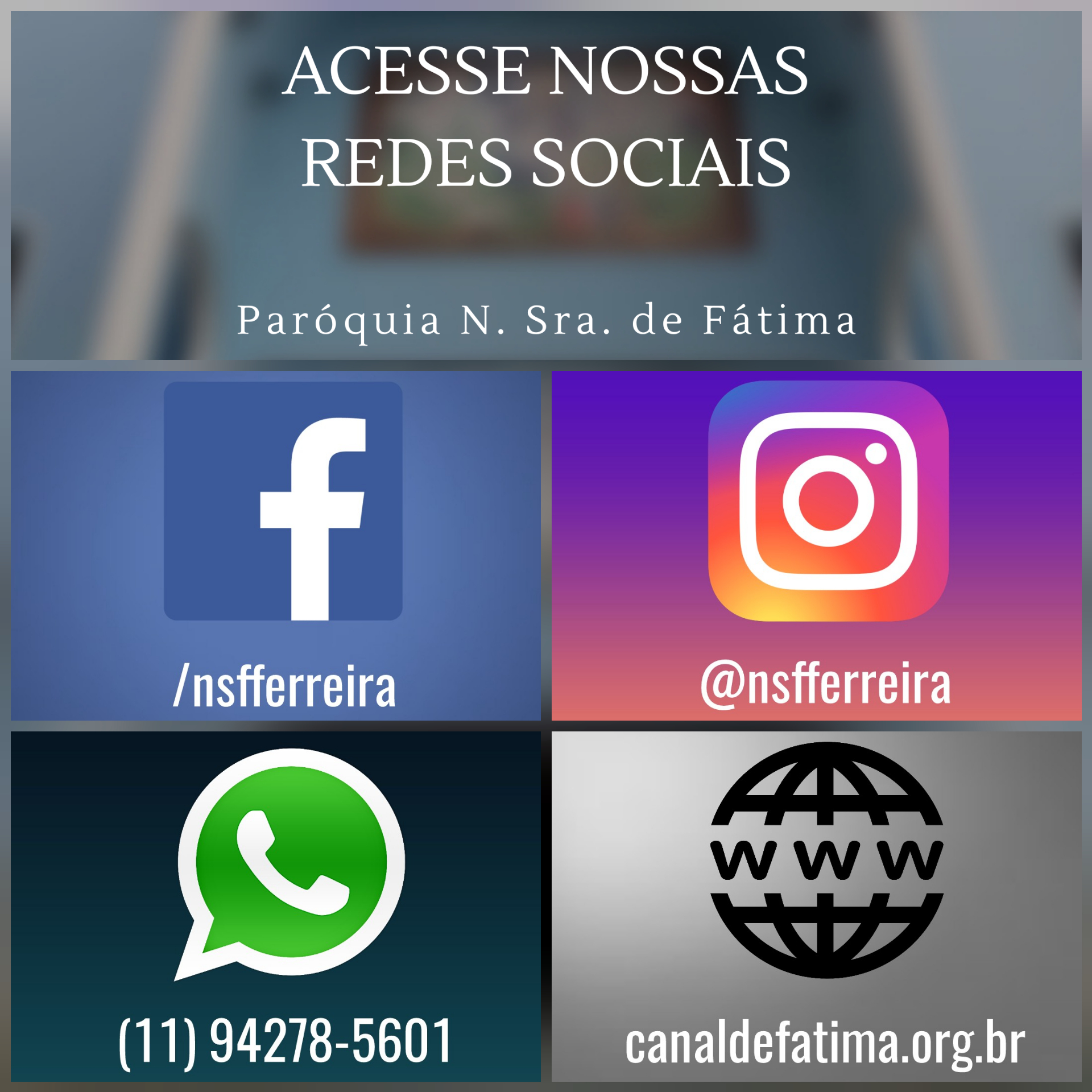 Acesse nossas redes sociais