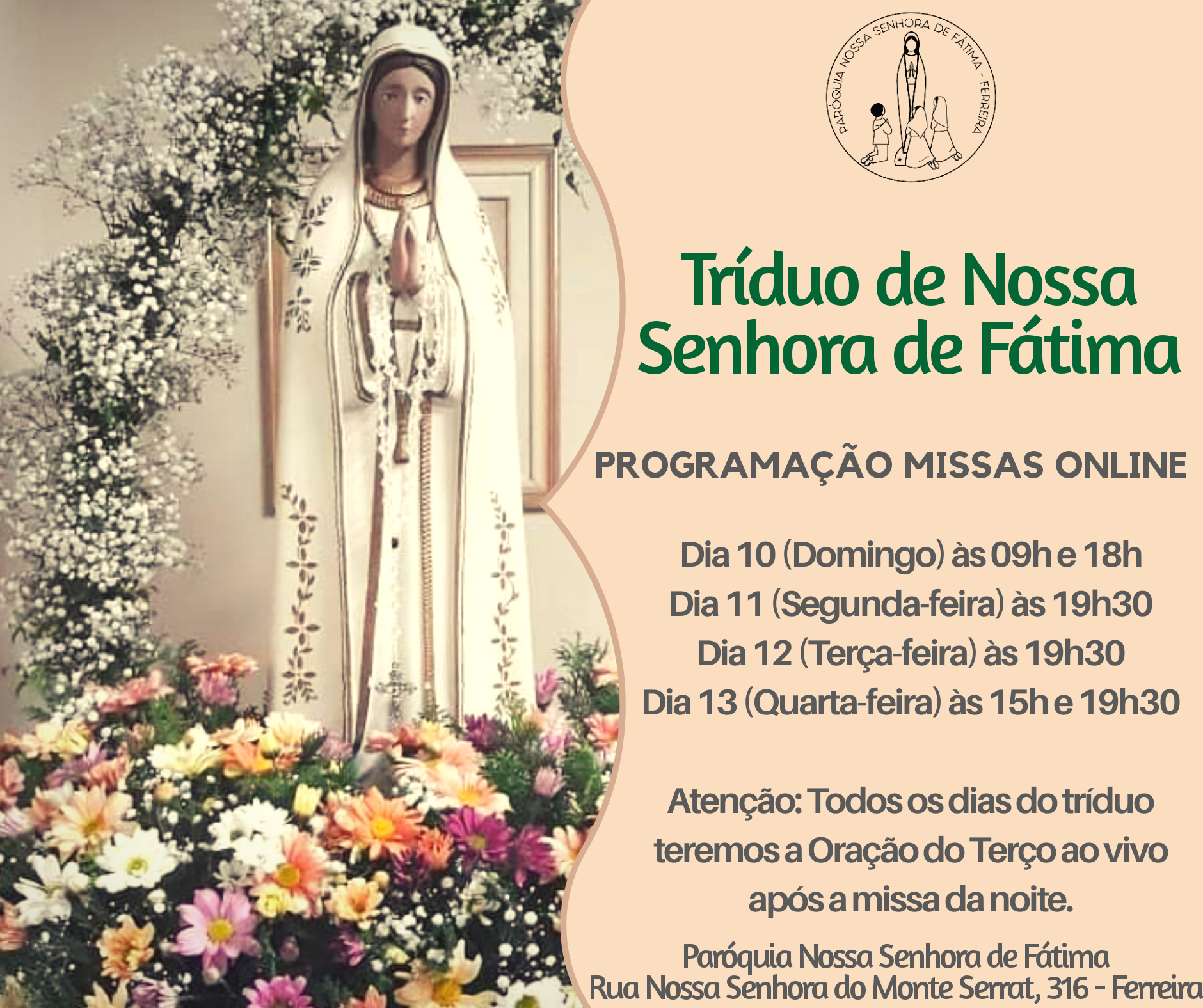 Tríduo a Nossa Senhora de Fátima