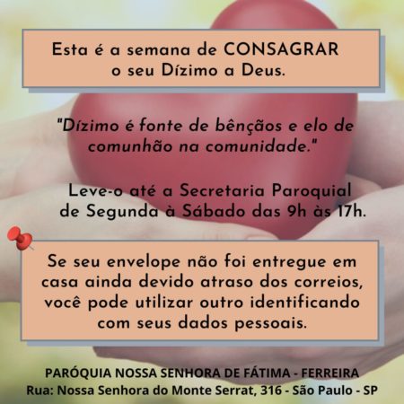 Consagre seu Dízimo a Deus