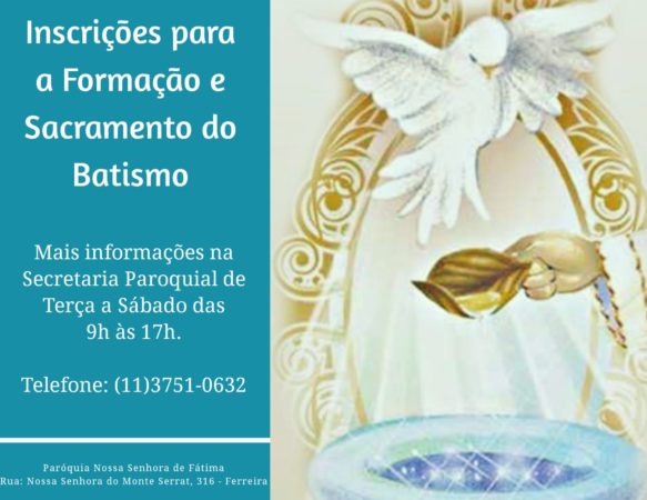 Inscrições para Batismo