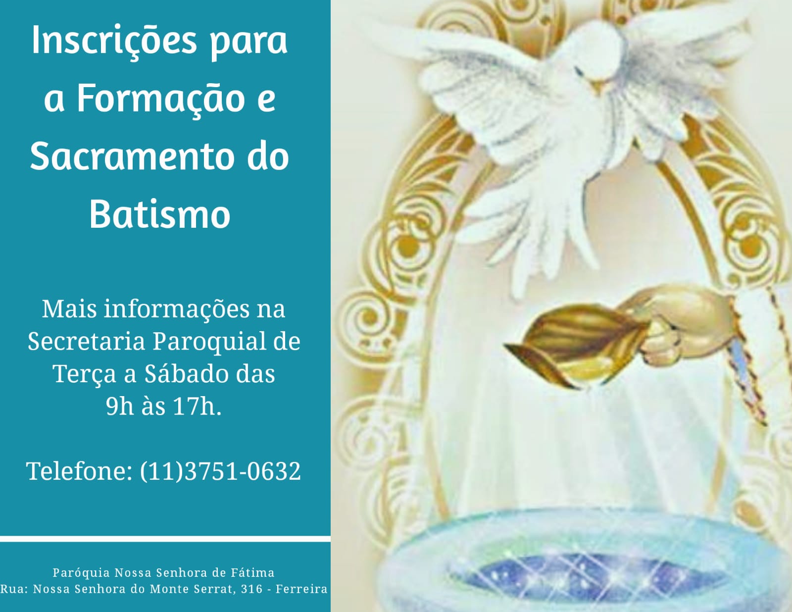 Inscrições para Batismo