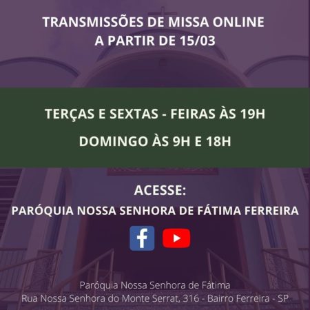 Missas Presenciais estão Suspensas!