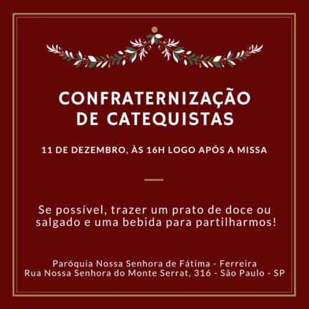 Atenção Catequistas!